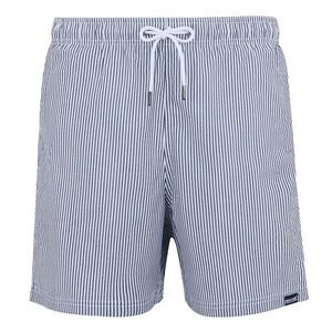 Regatta Mens Loras Stripe Seersucker Swim Shorts / Navy